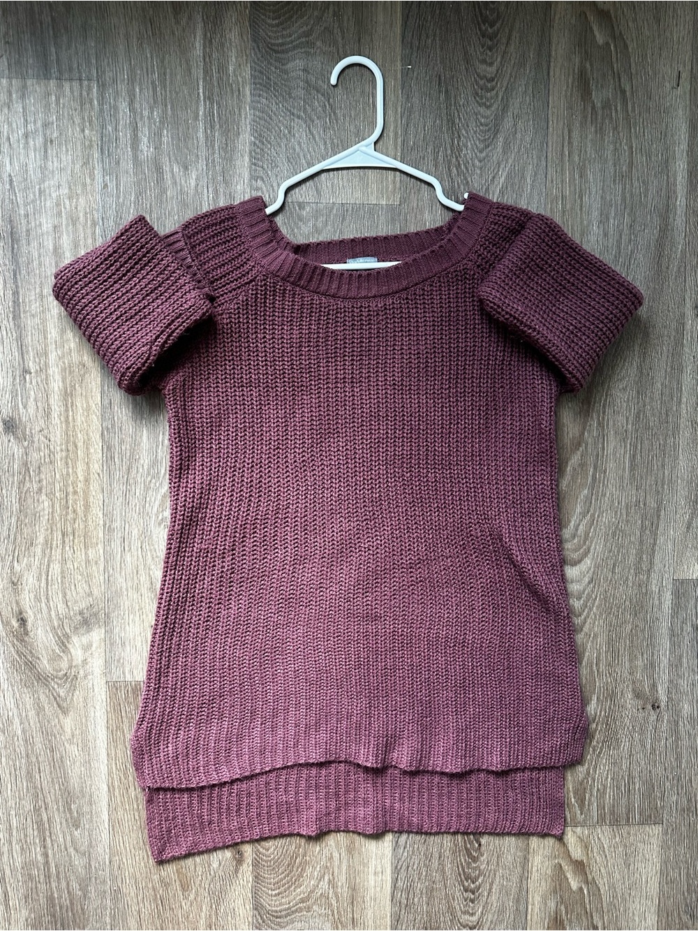 Charlotte Russe Maroon Chunky Knit Long Sleeve Sweater Size S